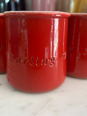 La Fermière Red Ceramic Jars